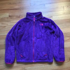 purple and pink north face